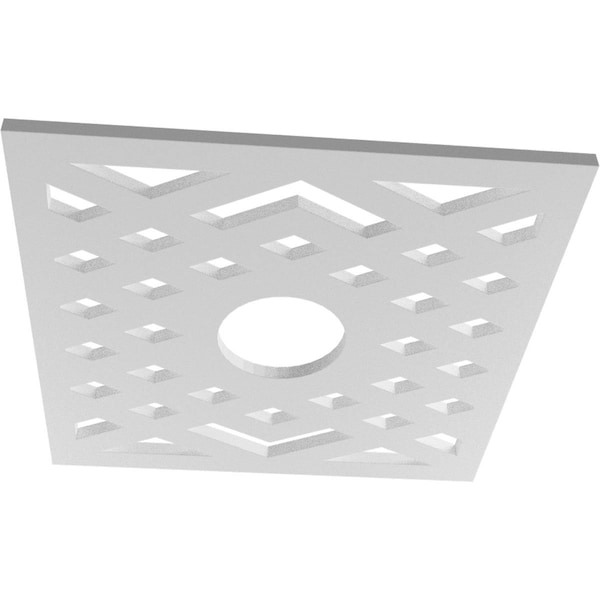 Chevron Architectural Grade PVC Pierced Ceiling Medallion, 22OD X 5 3/4ID X 3/4P